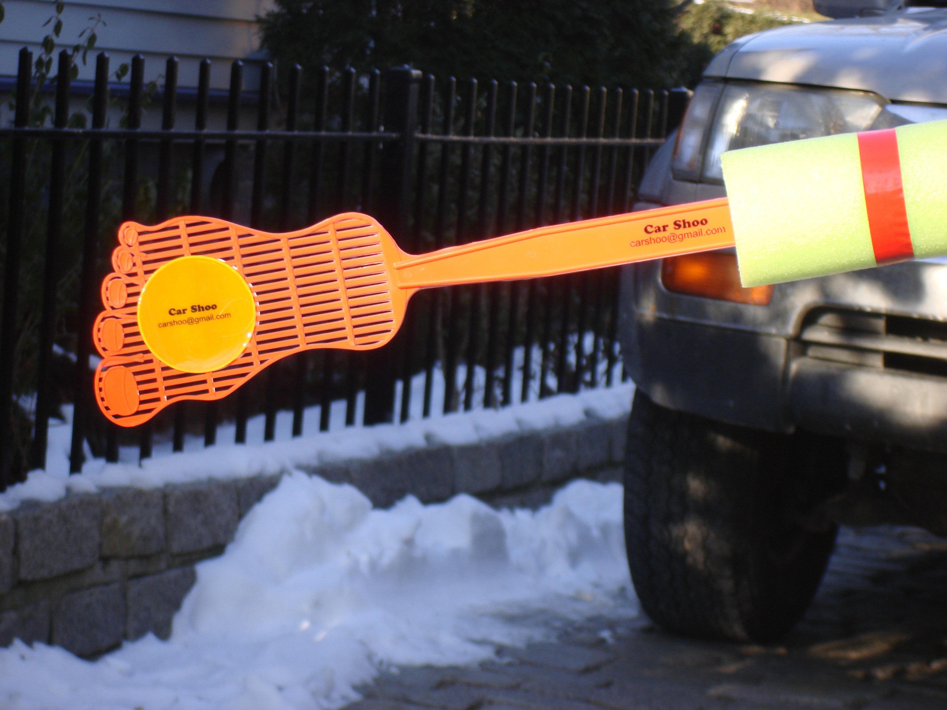 Bicycle safety device to make bicycle commuting safe.  It keeps cars away, in keeping with the 3-foot rule, and creates your own bike lane.